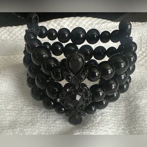 Elegant Black Beaded Bracelet simply Vera Vera wang